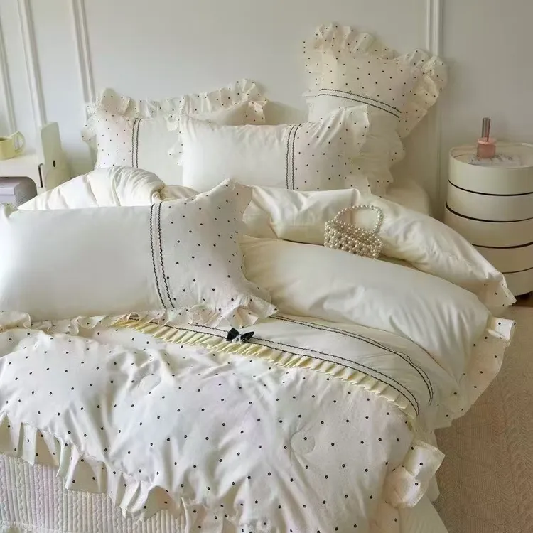 全棉多功能*床盖四件套公主风