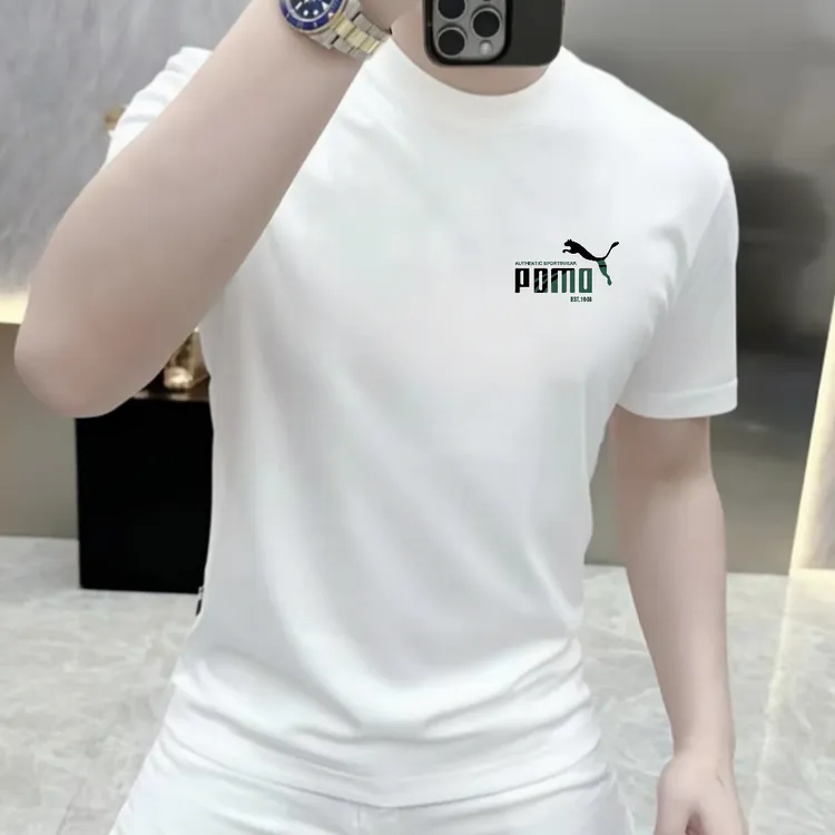 潮牌圆领t恤短袖男重磅纯棉印花字母体恤夏季新款潮流百搭上衣ins