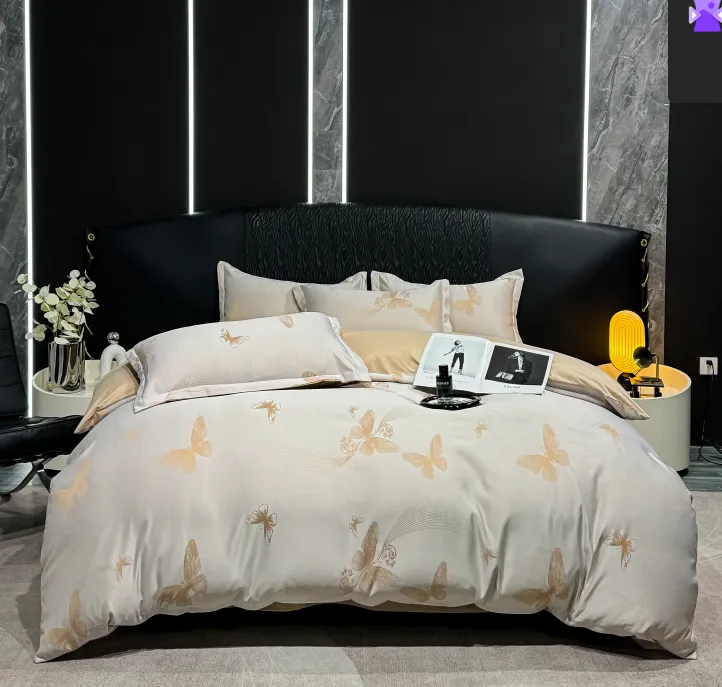 30天试睡【DR专柜直发】翩翩起舞高档欧式贡缎提花四件套加厚凉感