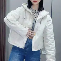 早秋新款连帽装饰拉链短款二棉加棉短外套830
