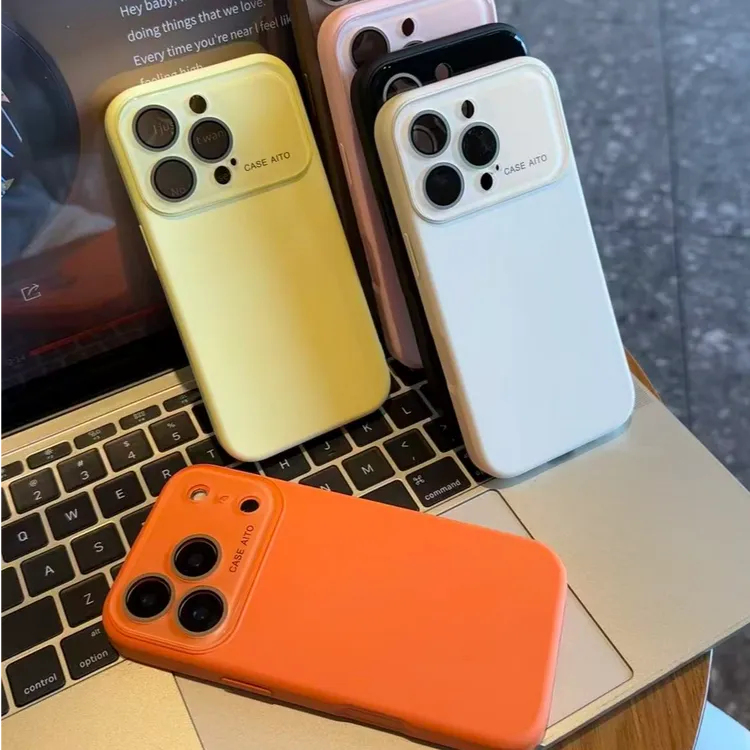 新款液态大视窗适用iPhone17promax男女款16手机壳15简约1413纯色