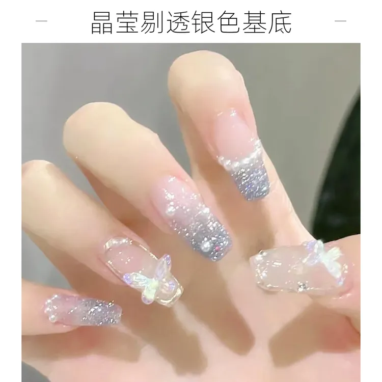 网红抖音小红书爆款穿戴甲高级感夏季显白美甲贴片甲片成品假指甲