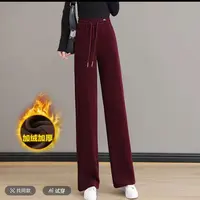【加绒加厚】秋冬季新款保暖休闲百搭直筒窄版阔腿裤15005#