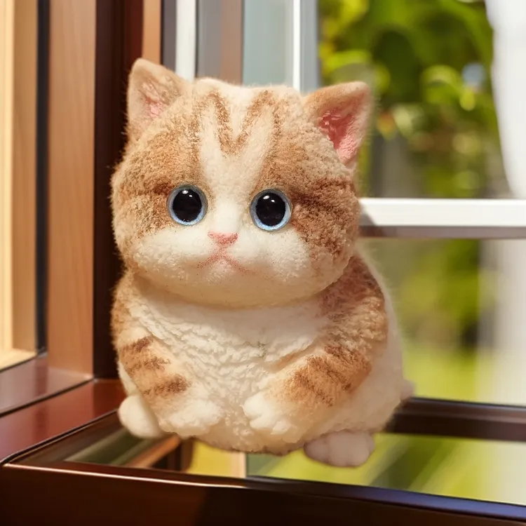 可爱Q弹硅胶小橘猫咪捏捏乐
