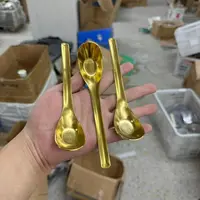 【孤品】皇家亮金金元宝勺4支【汤姆餐具福利专场】