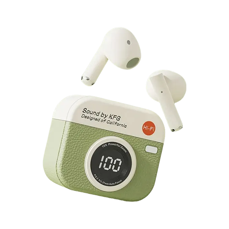 【柏林之声】2025新款复古照相机蓝牙耳机无线半入耳式超长续航耳机