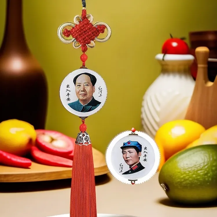 2025年新款水晶毛主席大图像汽车挂件毛爷爷车载后视镜装饰用