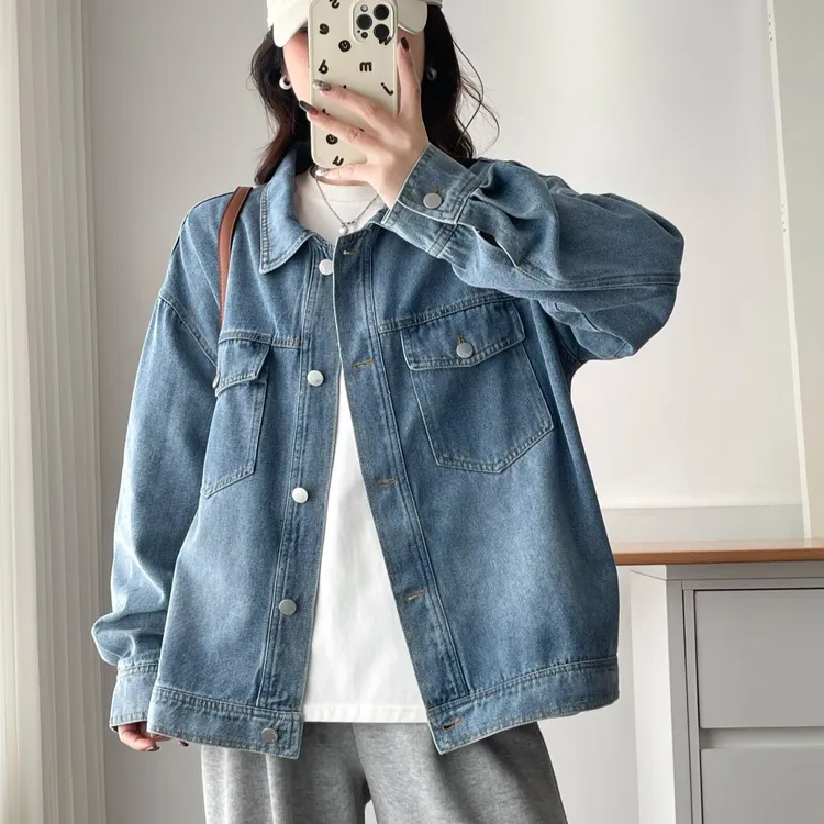 【潼潼专属】大码春夏季新款时尚气质减龄宽松休闲百搭牛仔外套女