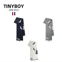 TINYBOY时尚设计 经典小狗标志 围巾白色