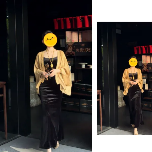 2025秋季新中式新款大气金箔工艺外套上衣黑色丝绒连衣裙子两件套