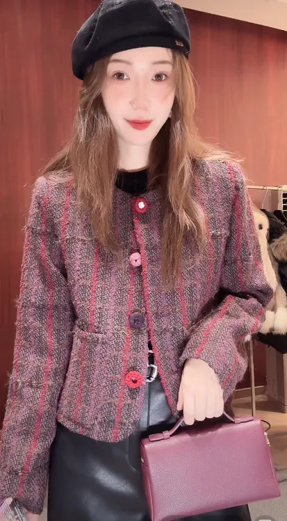 DEDM•STUDIO/气质法式优雅减龄编织圆领排扣小香外套2510WT/29207