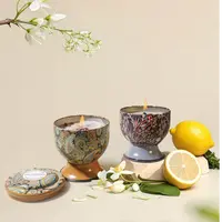 香薰干花蜡烛熏香卧室持久家用礼盒客厅摆件套装伴手结婚马口罐