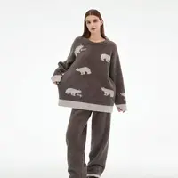 SIEOYJIEA/私迹大榕家viki【可爱北极熊】女款气质长袖家居服套装