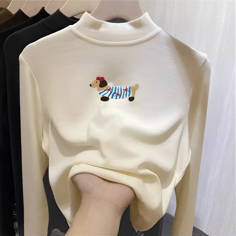 儿童衣服双面德绒打底衫内搭秋冬洋气男童女童加厚长袖T恤半高领