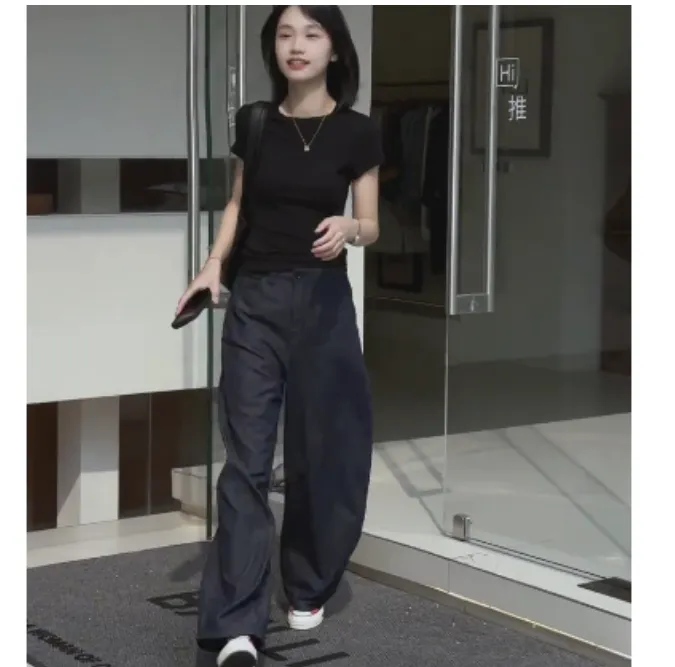 2025夏季新款网红同款洋气减龄韩版爆款上衣裤子女锦-e