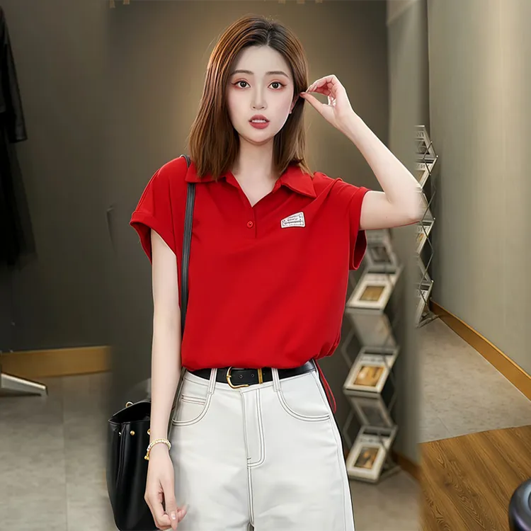 夏季新款女装T恤短袖刺绣宽松显瘦设计感洋气体恤衫减龄款t恤女款