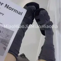 /苗苗家/『小腿袜』微压力袜子女过秋冬季显瘦小腿堆堆袜长筒深灰色