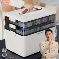 佳帮手药箱收纳箱收纳盒储物箱家庭装大号家用大容量家用多层分格