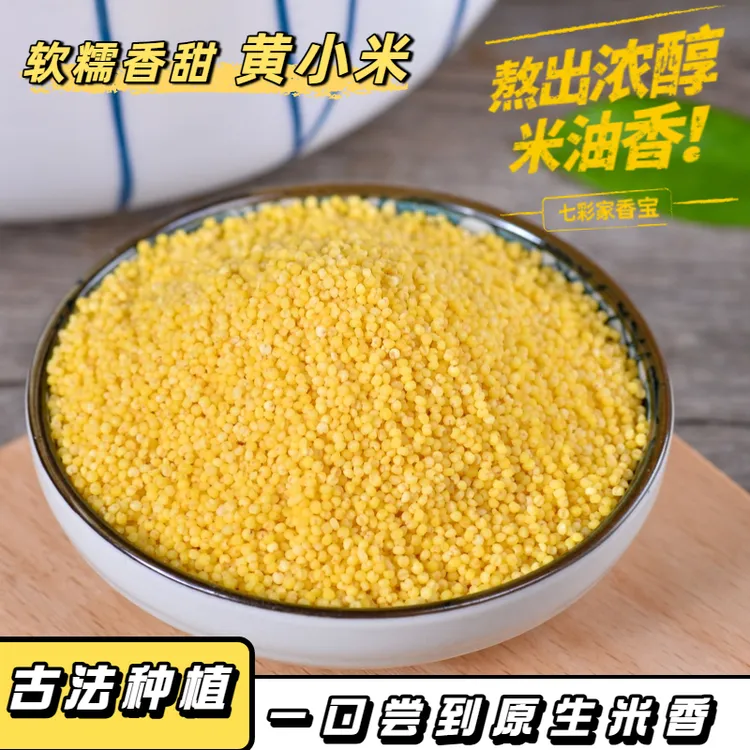 【25年现碾油糯新米】农家新鲜黄小米金黄新米食品早餐熬粥米油多