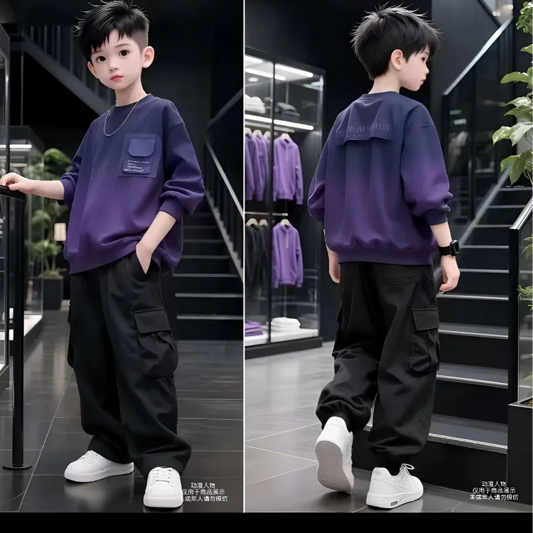 男童中大童卫衣冬季款2026新款儿童韩版个性时尚百搭宽松超酷上衣