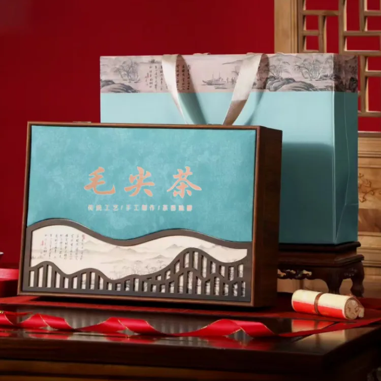 小罐毛尖茶叶礼盒装信阳原产地绿茶过年送礼春节礼物走亲戚随手礼