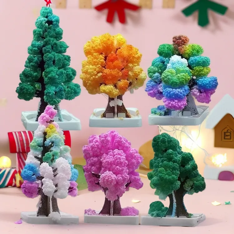 【魔法圣诞树】圣诞树开花多彩创意结晶树DIY手工儿童科教模型优选