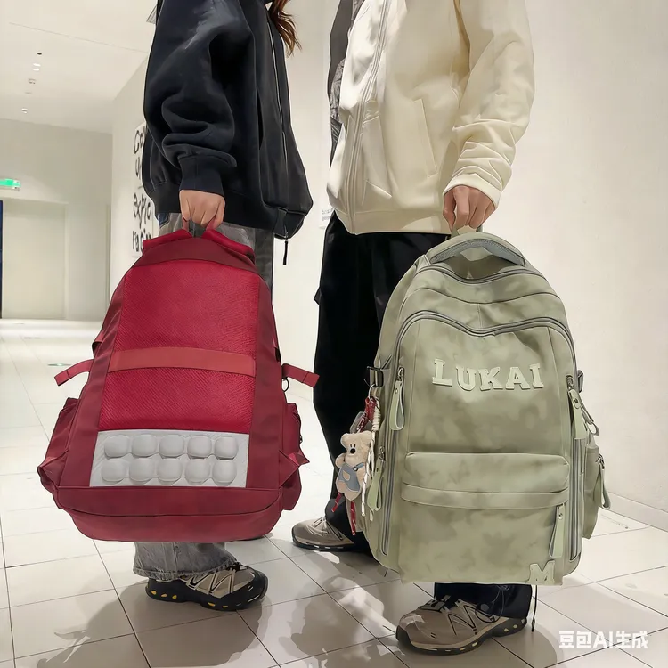 初中生大学生休闲旅行背包女减负护脊书包男生高中生大容量双肩包商品图