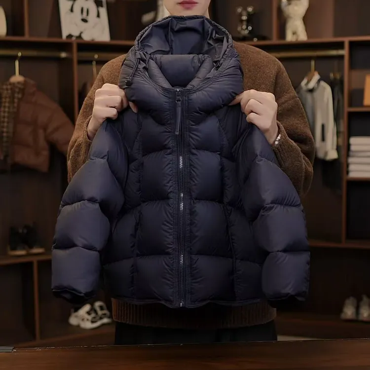 儿童白鸭绒羽绒服冬季新款中大童时尚保暖红色羽绒服外套连帽加厚