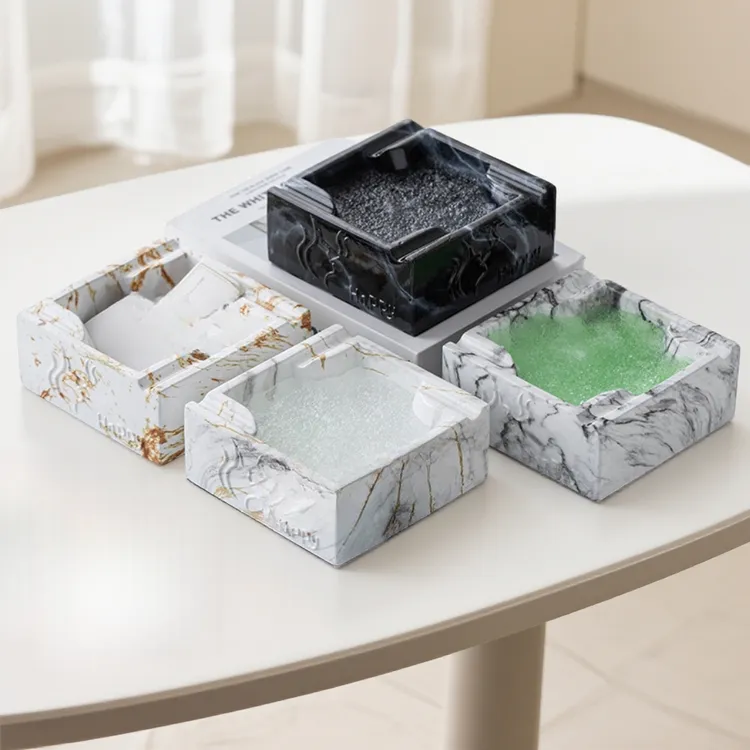 【送灭烟沙】2025新款高颜值烟灰缸大容量方形爆款客厅加厚简约北欧