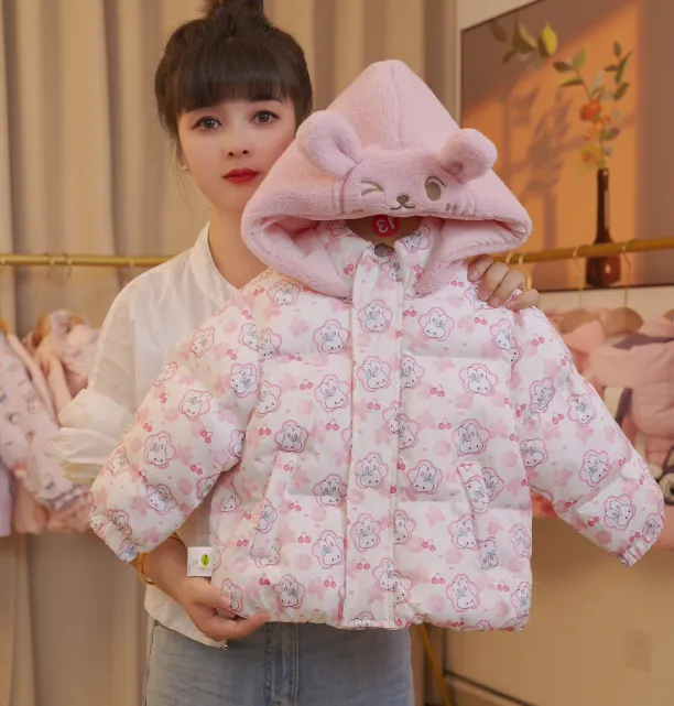 女童棉服冬装宝宝外套儿童棉衣秋冬季棉袄小童装加厚加绒夹棉上衣