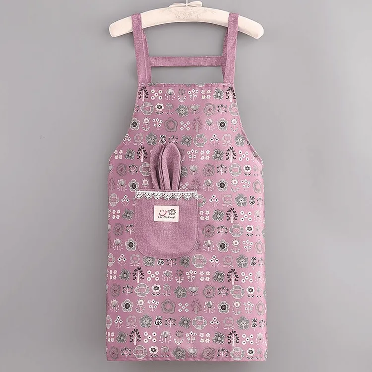 时尚耐磨舒适透气围裙防污家用厨房做饭罩衣上班工作服