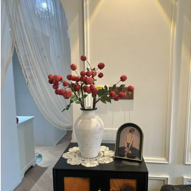 掬涵仿真荔枝寓意励志仿生果实枝条植物插花艺术装饰田园客厅【荐】