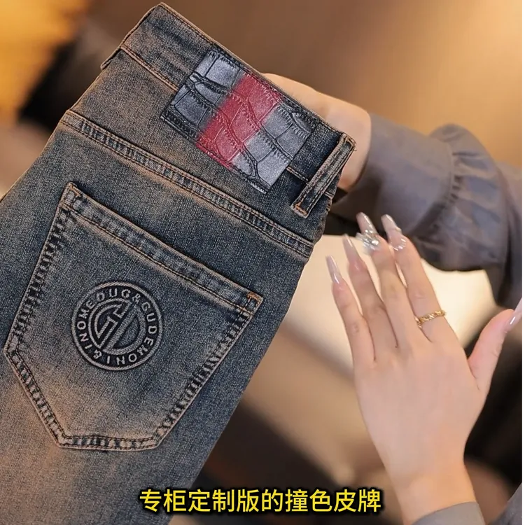 秋冬不起球加厚高弹力紧密抗皱修身小脚裤显瘦显高牛仔裤耐脏耐磨
