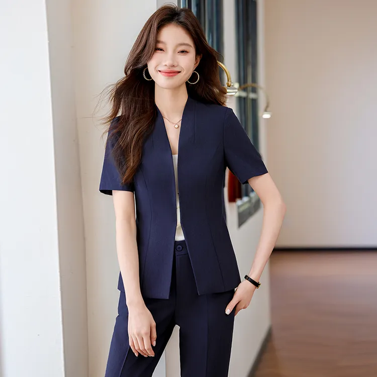 高端时尚西装套装女夏季薄款2025新款高级感正装小个子工作服西服