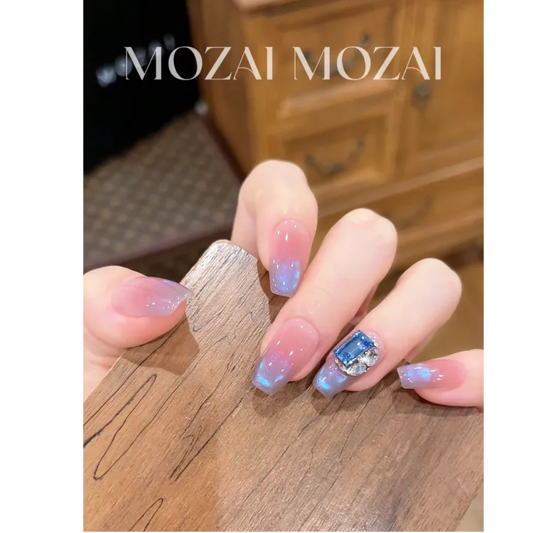 茉哉I【施家全华钻/鸢尾之诗】纯手工定制美甲拆卸穿戴甲A5410