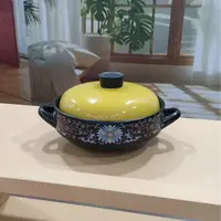 家用砂锅耐高温双耳带盖砂锅XF