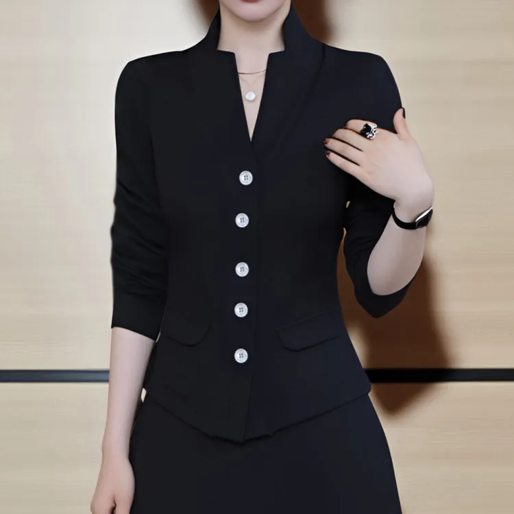 2025韩系新款设计感高级螺纹百搭修身显瘦上衣LK2505781