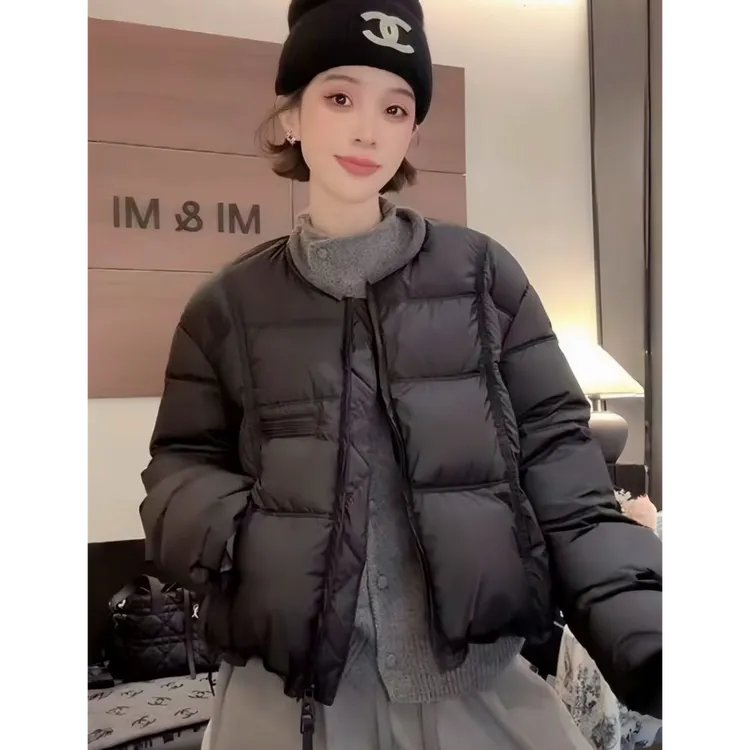 正版爆款设计感白鸭绒羽绒服女装2025冬季韩系流行时尚洋气上衣