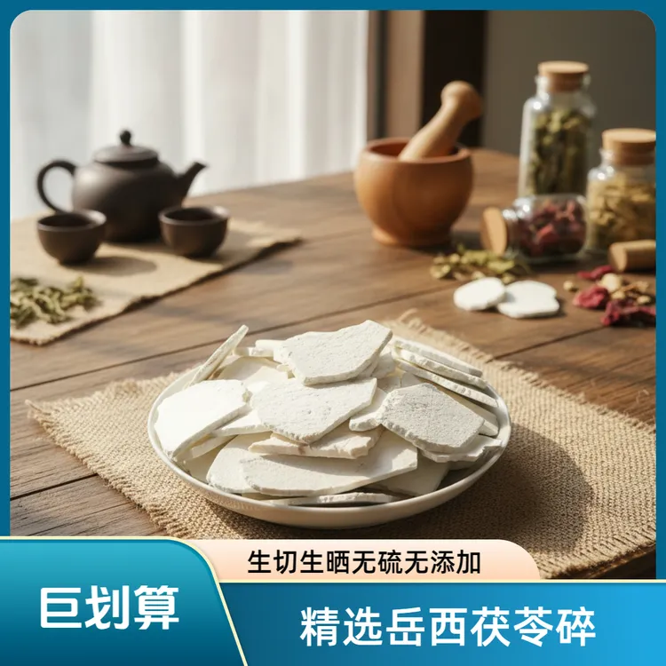 【茯苓碎片】精选岳西茯苓白茯苓500g生切生晒无硫泡水制作四神汤