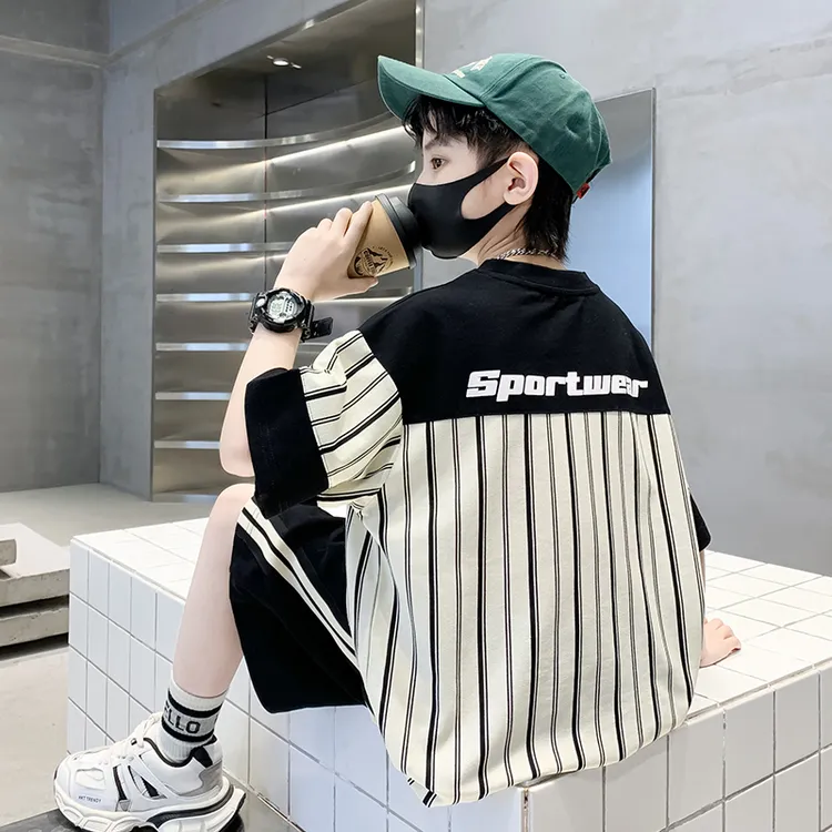 MK&UR.BV男童夏装套装2025新款儿童装薄款夏季中大童男孩夏款酷帅