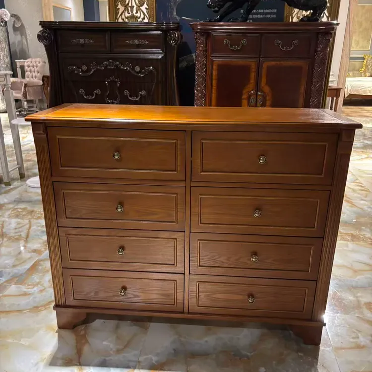 豪庭饰家美式八斗柜尺寸（长120*宽40*高95CM）复古玄关艺术柜