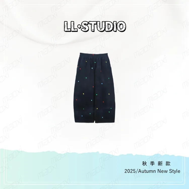 妙兮·LL秋季新款潮流休闲风简约百搭直筒女款中式裤子*20252245