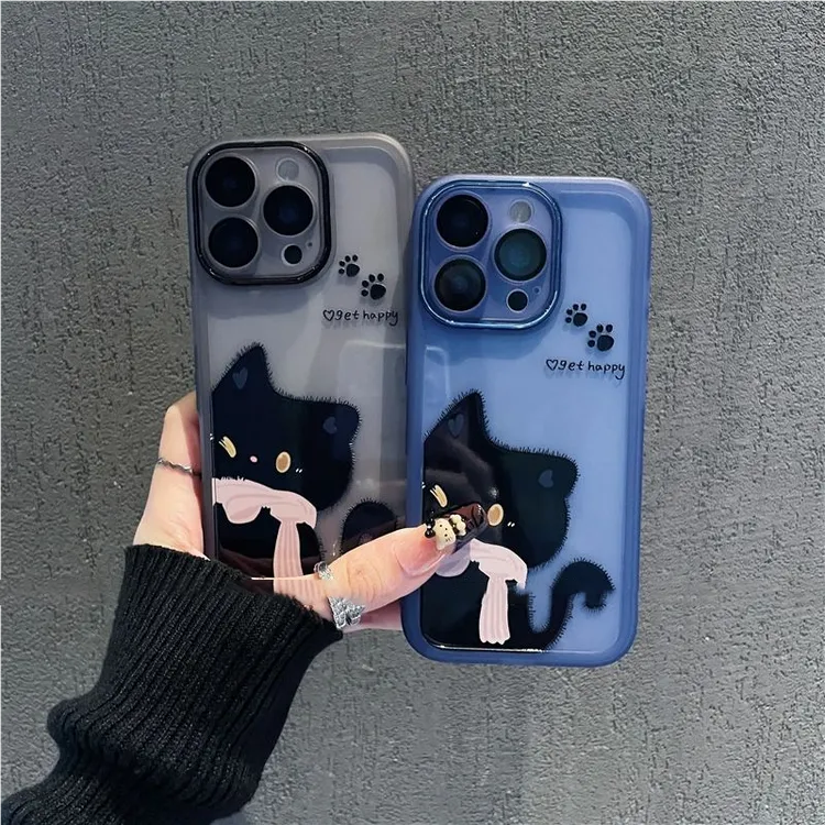适用iPhone17/16promax卡通可爱猫咪手机壳华为/VIVO/OPPO/小米