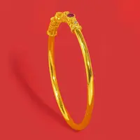 【李总专属】经典传承净水蓝珀合金镶嵌素圈手镯