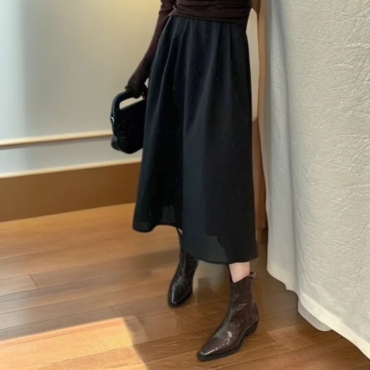 工厂店女鞋~复古尖头短靴女粗跟V口褶皱水洗纹显瘦西部牛仔靴秋冬