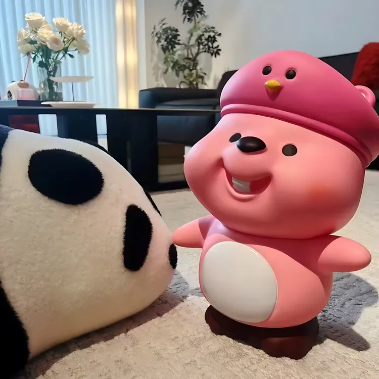 新款露比loopy手办歪头杀开心日常大号海狸公仔女生礼物居家摆件