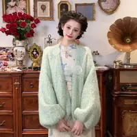 【一生罗曼】秋季新款法式设计感立体花新款软糯针织开衫女Y5511