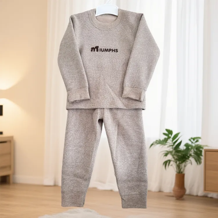 秋冬儿童加绒加厚保暖套装长袖童装冬季