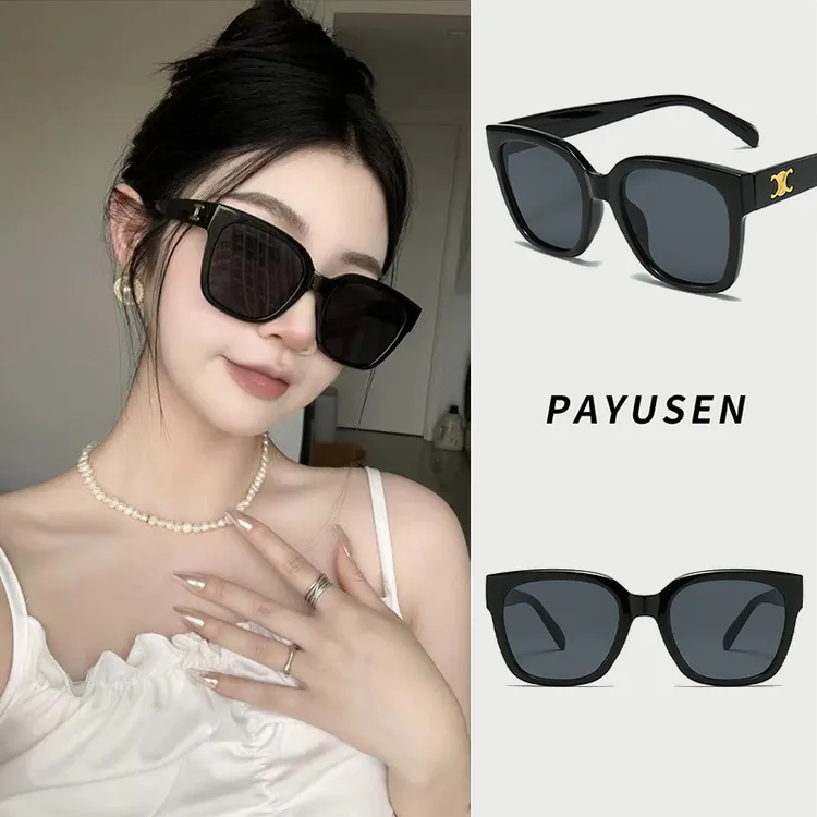 2025方形大框墨镜女高级感圆脸显瘦防紫外线太阳镜可配近视眼镜男