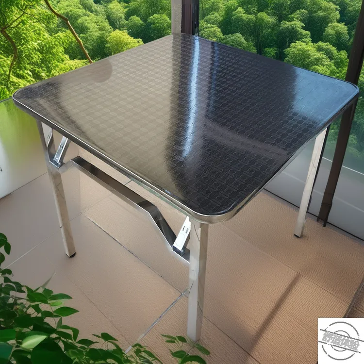 升级款不挡腿圆角方桌商用折叠不锈钢正方形桌子家用简易吃饭桌子